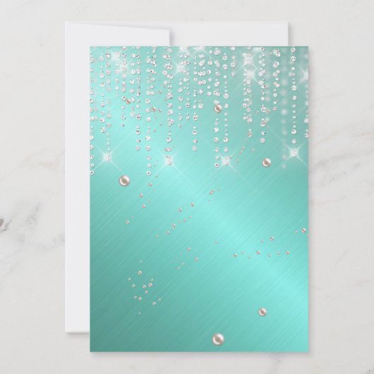 Moderne uitnodiging voor Quinceanera (Achterkant)