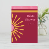 Moderne uitnodiging voor roze en bruine bridal (Staand voorkant)