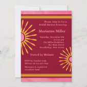 Moderne uitnodiging voor roze en bruine bridal (Achterkant)