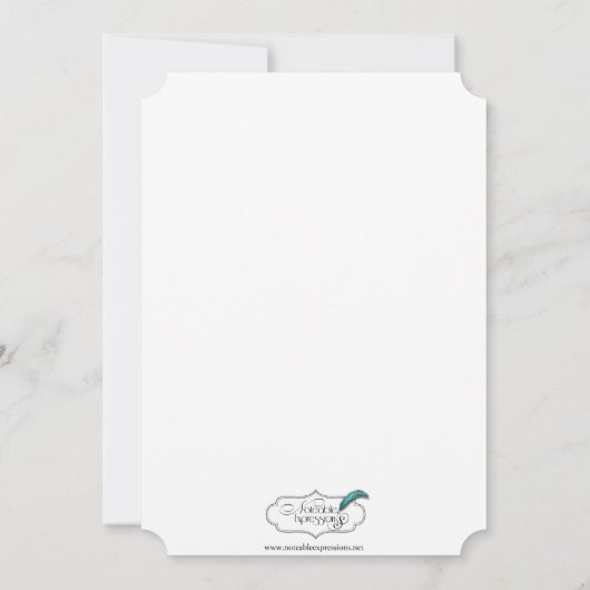 Moderne uitnodiging voor spenen en vorken (Achterkant)