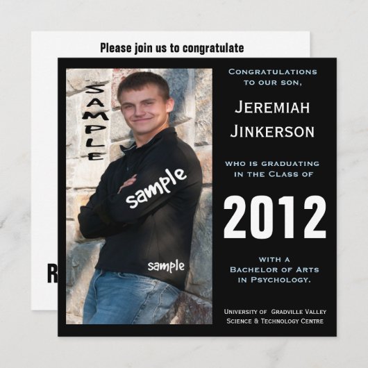 Moderne uitnodiging voor studie- en studiegroep vo (Voorkant / Achterkant)