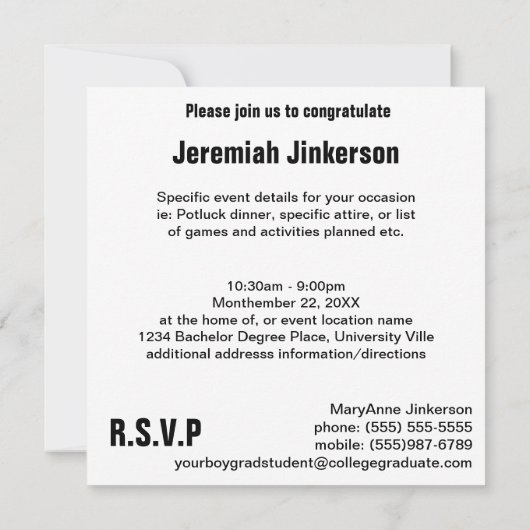 Moderne uitnodiging voor studie- en studiegroep vo (Achterkant)