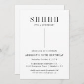 moderne uitnodiging voor surprise party  (Voorkant / Achterkant)