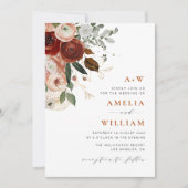 moderne uitnodiging voor terracotta en griekse bru (Voorkant)