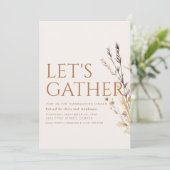 Moderne uitnodiging voor Thanksgiving binnenpartij (Staand voorkant)