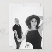 Moderne uitnodiging voor tropisch strand Ocean Wed (Achterkant)