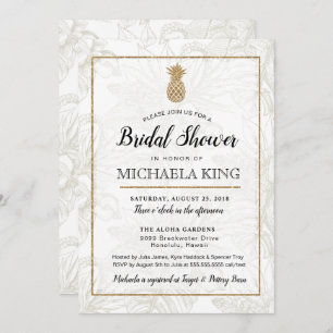 Moderne uitnodiging voor tropische ananassen