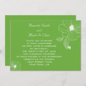 Moderne uitnodiging voor Tropische Groen en Wit We (Voorkant / Achterkant)