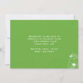 Moderne uitnodiging voor Tropische Groen en Wit We (Achterkant)