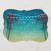 Moderne uitnodiging voor tropische palmbomen voor (Voorkant / Achterkant)