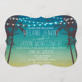 Moderne uitnodiging voor tropische palmbomen voor 