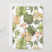 Moderne uitnodiging voor tropische weddenschappen (Achterkant)