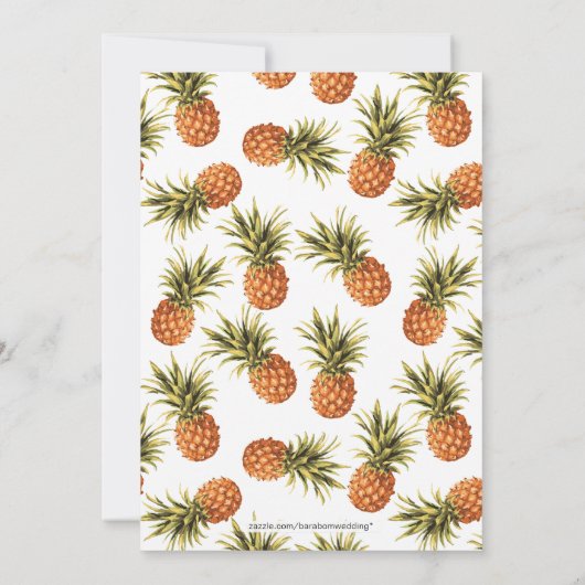 Moderne uitnodiging voor tropische weddenschappen (Achterkant)