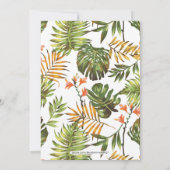 Moderne uitnodiging voor tropische weddenschappen (Achterkant)