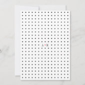 Moderne uitnodiging voor Typografische Engagement (Achterkant)