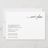 Moderne uitnodiging voor uitstel van de bruiloft (Voorkant)