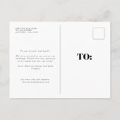 Moderne Uitnodiging Voor Uitstel Van De Trouwdatum (Achterkant)