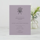Moderne uitnodiging voor verlovingsfeest (Staand voorkant)