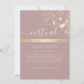 Moderne uitnodiging voor virtueel huwelijk (Voorkant)