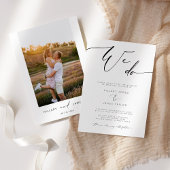 Moderne uitnodiging voor weddenschap met kalligraf