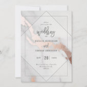 Moderne uitnodiging voor weddenschappen en rozen (Voorkant)