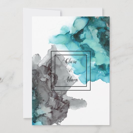 Moderne uitnodiging voor weddenschappen Formele wo (Voorkant)