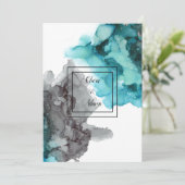 Moderne uitnodiging voor weddenschappen Formele wo (Staand voorkant)