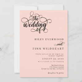 Moderne uitnodiging voor weddenschappen in calligr