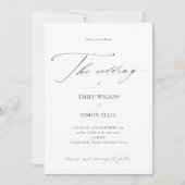 Moderne uitnodiging voor weddenschappen in legant  (Voorkant)