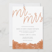 Moderne uitnodiging voor weddenschappen in penseel (Voorkant)