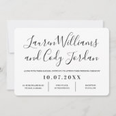 Moderne uitnodiging voor weddenschappen in wit en  (Voorkant)