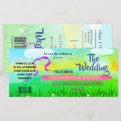 Moderne uitnodiging voor weddenschappen op het bru (Voorkant / Achterkant)