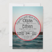 Moderne uitnodiging voor zeeverbindingen op zee (Voorkant)