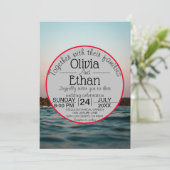 Moderne uitnodiging voor zeeverbindingen op zee (Staand voorkant)