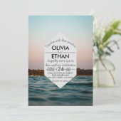 Moderne uitnodiging voor zeeverbindingen op zee (Staand voorkant)