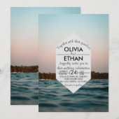 Moderne uitnodiging voor zeeverbindingen op zee (Voorkant / Achterkant)