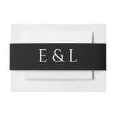 Moderne uitnodiging voor zwart-withuwelijk uitnodigingen wikkel (Voorkant Voorbeeld)