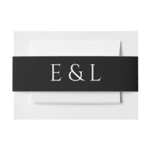 Moderne uitnodiging voor zwart-withuwelijk