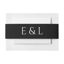 Moderne uitnodiging voor zwart-withuwelijk uitnodigingen wikkel