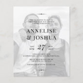 Moderne uitnodiging voor zwarte foto's (Voorkant)