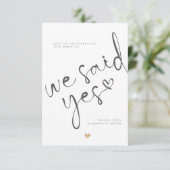 moderne uitnodigingen bruiloft die we simpel hebbe (Staand voorkant)