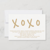 Moderne uitnodigingen tot het douchen van xoxo bru (Voorkant)