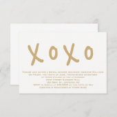 Moderne uitnodigingen tot het douchen van xoxo bru (Voorkant / Achterkant)