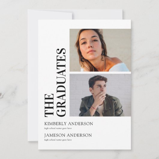 Moderne uitnodigingen van de Joint Graduation Part (Voorkant)