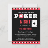 Moderne uitnodigingen van poker Night Party (Voorkant)