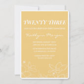 Moderne uitnodigingen voor 23e verjaardag Bloem Ge (Voorkant)