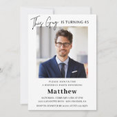 Moderne uitnodigingen voor 45ste verjaardag Mannen (Voorkant)