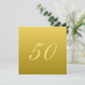 Moderne uitnodigingen voor 50-jarig jubileum (Staand voorkant)