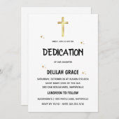 moderne uitnodigingen voor baby-toewijding (Voorkant / Achterkant)