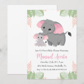 moderne uitnodigingen voor een babyshower met een  (Voorkant / Achterkant)